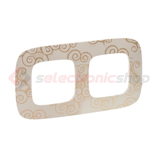 ValenaAllure keret 2-es arany dekor vízszintes és függőleges műanyag LEGRAND - 754352