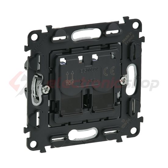 ValenaInMatic adatcsatlakozó dugalj UTP RJ45 8(8) Cat5e fekete csavaros LEGRAND - 753041