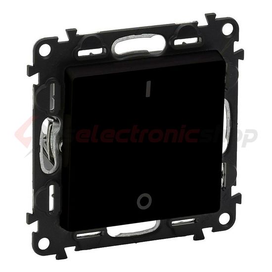 ValenaLife 102 2P kapcsoló betét közp. fedéllel fekete süllyesztett IP20 billentyű/gomb LEGRAND - 756322