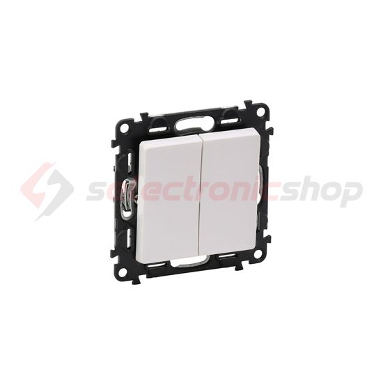 ValenaLife 105 2x1P csillárkapcsoló betét közp. fedéllel fehér süllyesztett IP20 LEGRAND - 752105