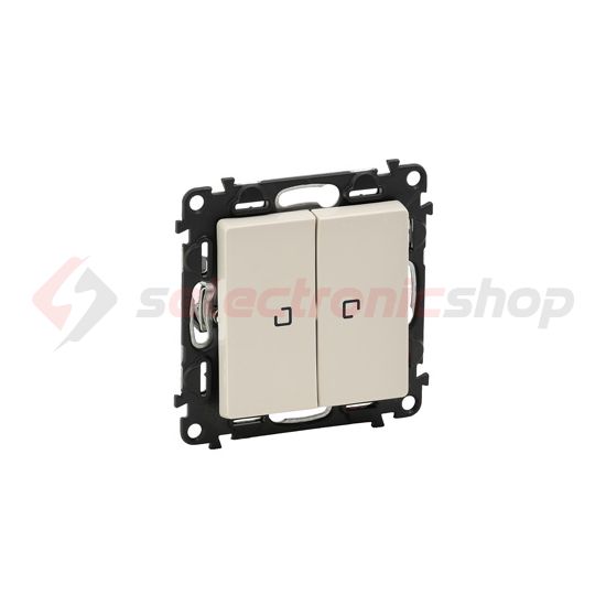 ValenaLife 105 2x1P csillárkapcsoló +jelzőfény betét közp. fedéllel bézs süllyesztett LEGRAND - 752228