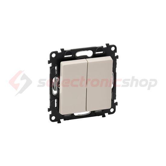 ValenaLife 106+6 kettős váltókapcsoló betét közp. fedéllel bézs süllyesztett IP20 LEGRAND - 752208