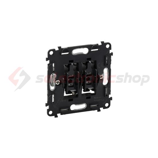 ValenaLife 106+6 kettős váltókapcsoló kezelőelem szürke süllyesztett IP20 billentyű/gomb LEGRAND - 752008