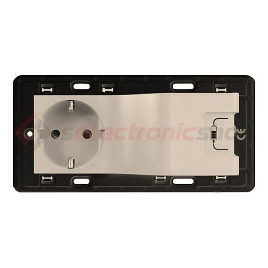 ValenaLife 162/2 dugalj +USB földelt gyerekzárral bézs IP40 süllyesztett rugós LEGRAND - 753210