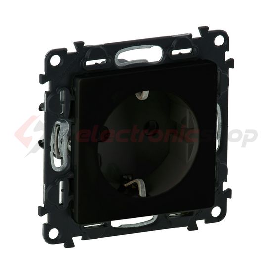 ValenaLife 162 dugalj földelt központi fedlap gyerekzárral fekete IP20 süllyesztett LEGRAND - 756321