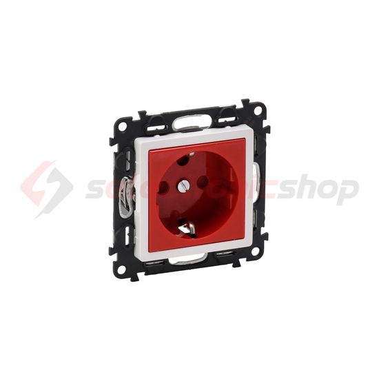 ValenaLife 162 dugalj földelt központi fedlap gyerekzárral piros IP20 süllyesztett LEGRAND - 753131