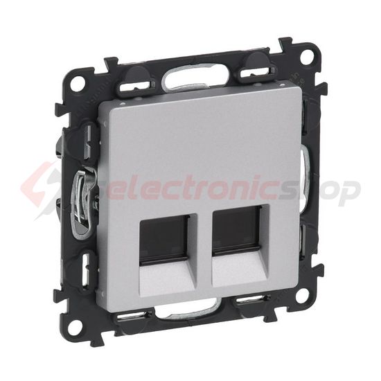 ValenaLife adatcsatlakozó dugalj STP 2xRJ45 8(8) Cat6 alumínium csavaros LEGRAND - 753347