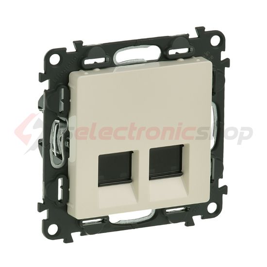 ValenaLife adatcsatlakozó dugalj STP 2xRJ45 8(8) Cat6 krém csavaros LEGRAND - 753247