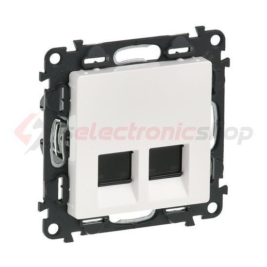 ValenaLife adatcsatlakozó dugalj STP RJ45 8(8) Cat6A(IEC) fehér csavaros LEGRAND - 753149