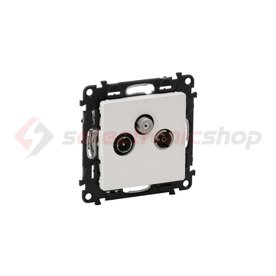 ValenaLife antenna aljzat TV-R-SAT süllyesztett fehér 3-kimenet végzáró 1.5dB/860MHz LEGRAND - 753152