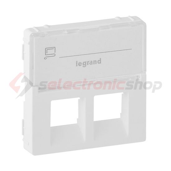 ValenaLife fedlap 2xRJ45 adatcsatlakozóhoz műanyag fehér címketartóval LEGRAND - 755480