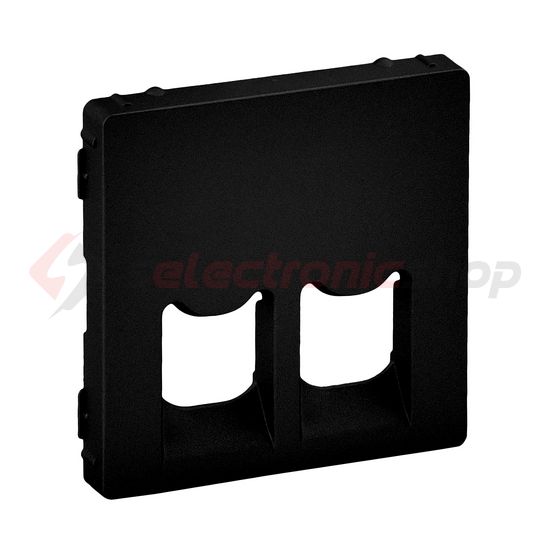 ValenaLife fedlap 2xRJ45/RJ11 adatcsatlakozóhoz műanyag fekete LEGRAND - 756422