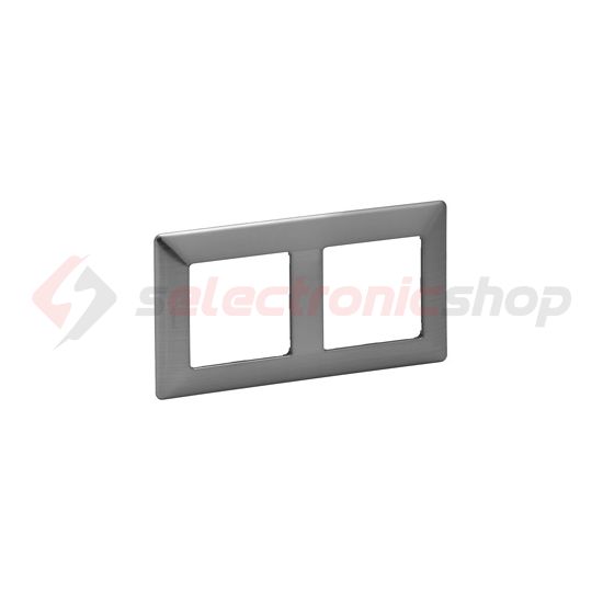 ValenaLife keret 2-es inox dekor vízszintes és függőleges műanyag LEGRAND - 754152