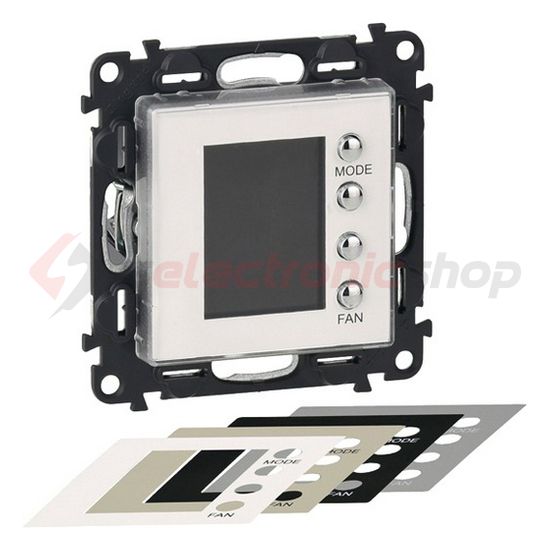 ValenaLife szobatermosztát betét LCD digitális 7-30°C 8A 250V elektronikus fehér MyHome LEGRAND - 752131