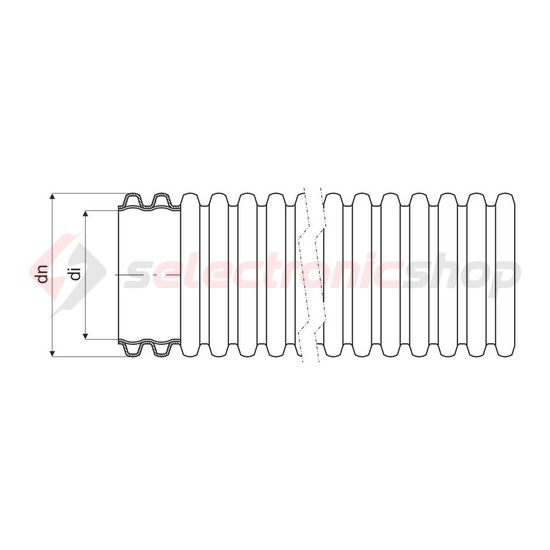 Védőcső 50m halogénmentes 450N nyomásálló 50mm/ fekete KOPOFLEX KOPOS - KF 09050_FA
