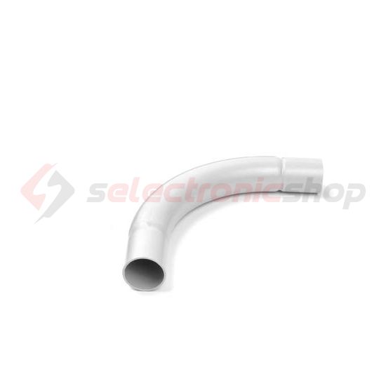 Védőcső könyök (MÜII) 90° világosszürke 32mm-átmérő összedugható műanyag SB 32 Dietzel - 020625