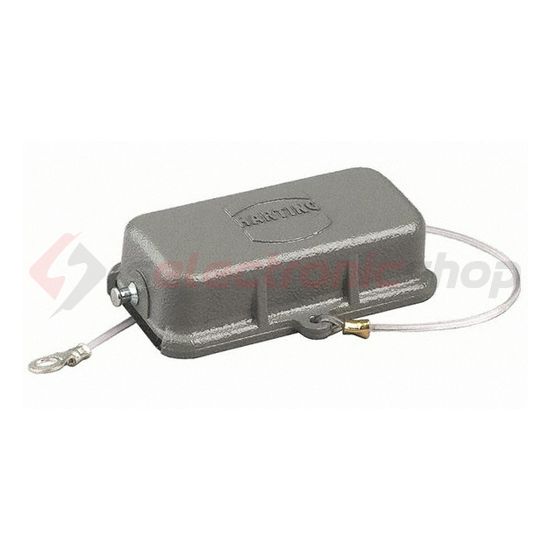 Védőfedél ipari sokpólusú csatlakozóhoz négyszögletes retesszel Han 10A/15EMV-AK HARTING - 09200105425