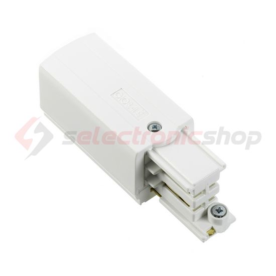 Végbetáp 3F világítási sínhez 16A jobb 230-400V 3F falonkívüli fehér alumínium XTS 12-3 LIVAL - 19170123