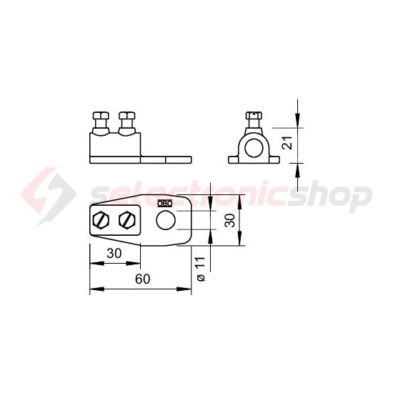 Végdarab végelem galván/elektrolit horganyzott cink öntvény 280 8-10 OBO-BETTERMANN - 5320011