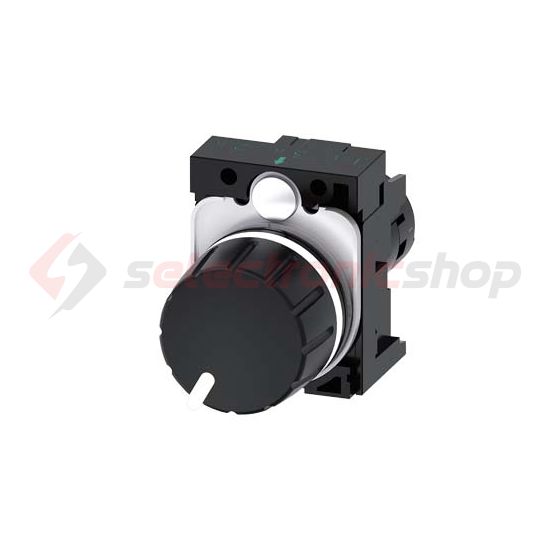 Vezérlési potenciométer műanyag d22 10kOhm 1W 22.3mm-átmérő csavaros SIRIUS ACT SIEMENS - 3SU1200-2PS10-1AA0