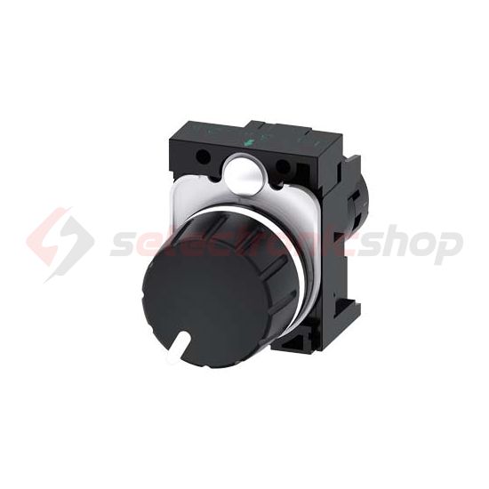 Vezérlési potenciométer műanyag d22 1kOhm 1W 22.3mm-átmérő csavaros SIRIUS ACT SIEMENS - 3SU1200-2PQ10-1AA0