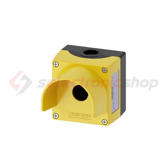 Vezérlőkészülék-tokozat d22 1-poz. beépítődoboz műanyag sárga IP67/IP69K SIRIUS ACT SIEMENS - 3SU1801-0AA00-0AC2