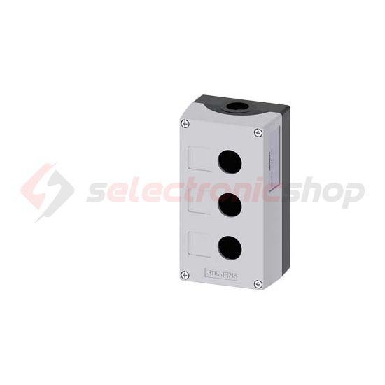 Vezérlőkészülék-tokozat d22 3-poz. beépítődoboz műanyag szürke IP67/IP69K SIRIUS ACT SIEMENS - 3SU1803-0AA00-0AB1