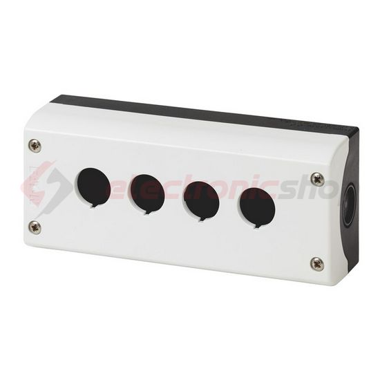 Vezérlőkészülék-tokozat d22 4-pozíció rászerelhető műanyag szürke IP65/IP67 M22-I4 EATON - 216539