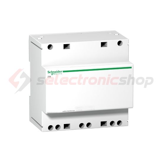 Vezérlőtranszformátor 1F 63VA sorolható 230V/ 12V/ 5.25A 24V/ 2.6A 5M Acti9 iTR Schneider - A9A15222