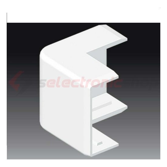 Vezetékcsatorna külső sarok fedél 50X20-hoz 20mmx 50mmx 90° alap+fedél műanyag LHD KOPOS - 8996_HB