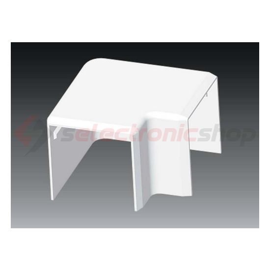 Vezetékcsatorna L-idom-fedél 40X40-hez alap+fedél 40.3mmx 40mmx 90° műanyag fényesfehér LHD KOPOS - 8643_HB