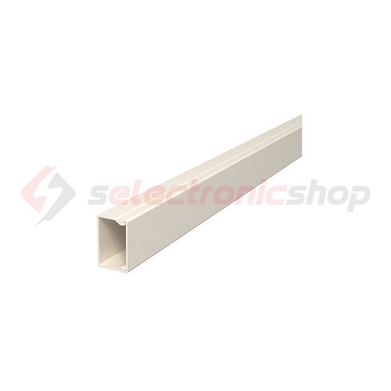 Vezetékcsatorna műanyag 40mm x 40mm x 2000mm krémfehér kezeletlen WDK40040CW OBO-BETTERMANN - 6025412