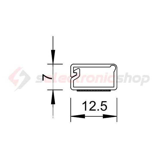 Vezetékcsatorna öntapadós műanyag 12.5mm x 7mm x 2000mm krémfehér WDKMD7CW OBO-BETTERMANN - 6150160