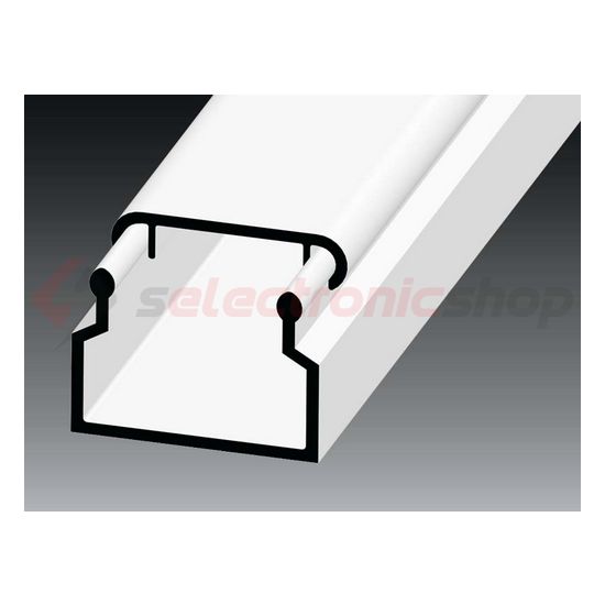 Vezetékcsatorna öntapadós műanyag 18mm x 13mm x 2000mm fehér kezeletlen LV KOPOS - LV 18X13_P2