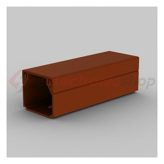 Vezetékcsatorna sötét fa műanyag 20mm x 20mm x 2000mm kezeletlen LHD KOPOS - LHD 20X20_TD