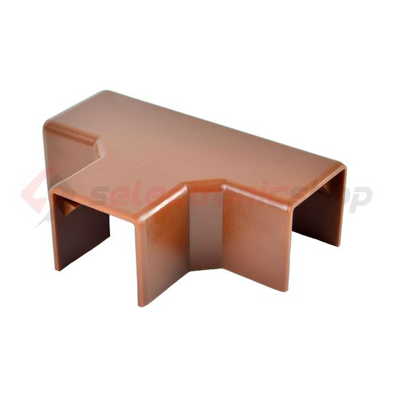 Vezetékcsatorna T-idom fedél 20x20-hoz 19.2mmx 21.2mmx alap+fedél műanyag barna LHD KOPOS - 8624_I2