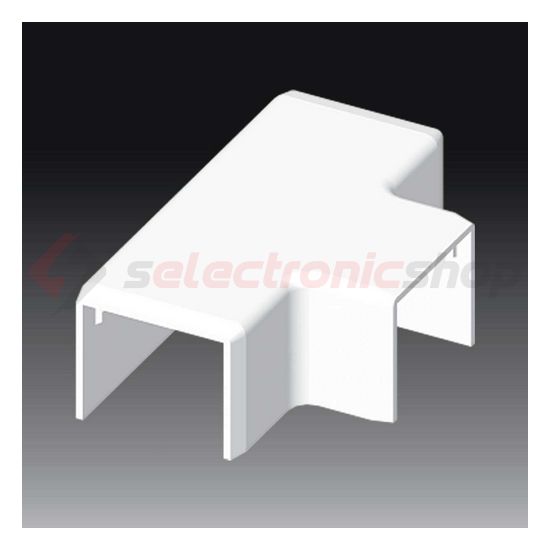 Vezetékcsatorna T-idom fedél 30X25-höz 25mmx 30mmx alap+fedél műanyag fényesfehér LHD KOPOS - 8934_HB