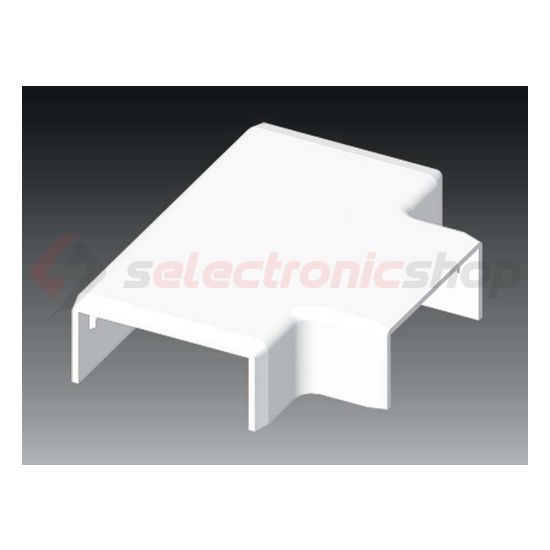 Vezetékcsatorna T-idom fedél 40x20x-hoz 18.5mmx 41.1mmx alap+fedél műanyag fényesfehér LHD KOPOS - 8634_HB