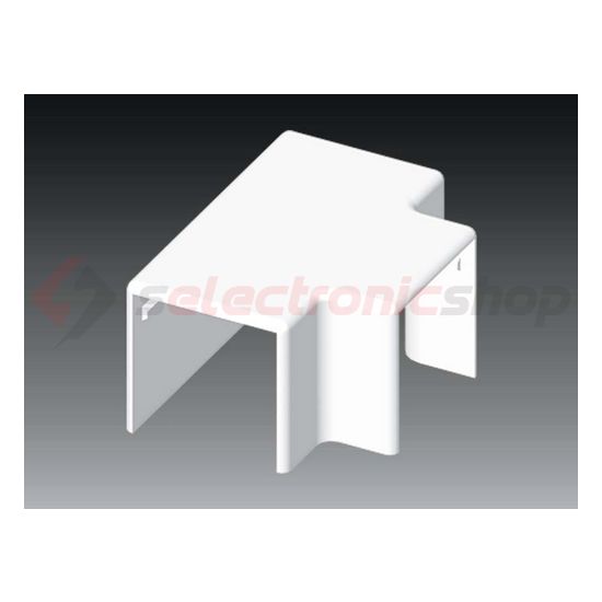 Vezetékcsatorna T-idom fedél 40X40-hez 40.3mmx 40mmx alap+fedél műanyag fényesfehér LHD KOPOS - 8644_HB