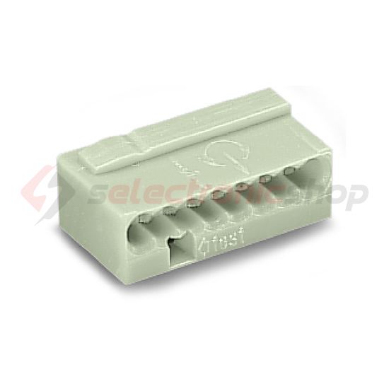 Vezetékösszekötő 8-pólus 6A 100V világosszürke Micro WAGO - 243-308