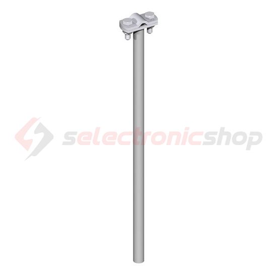 Vezetéktartó betongúlába Rd8-10 tűzihorganyzott acél szorítóbilincs 300mm-faltáv. VI J.PRÖPSTER - 999300