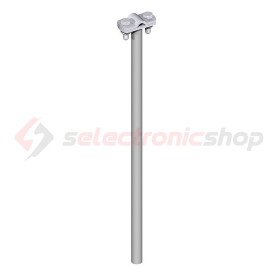 Vezetéktartó betongúlába Rd8-10 tűzihorganyzott acél szorítóbilincs 400mm-faltáv. VI J.PRÖPSTER - 999400