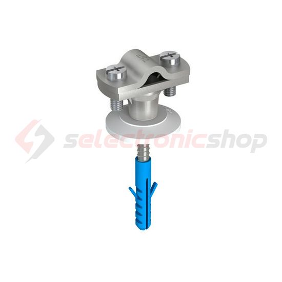 Vezetéktartó rozettás M8 dübellel Rd8-10 tűzihorganyzott acél/Niro-cinköntvény VI J.PRÖPSTER - 110171