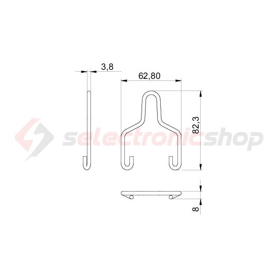Világítási főtartó kengyel acél 350N-max.terhelés AHB 50 D4 FT OBO-BETTERMANN - 6066505