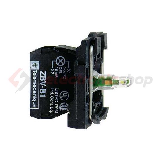 Világító blokk LED 230-240V/AC fehér-fényű előlapra csavaros Harmony XB5 Schneider - ZB5AVM1