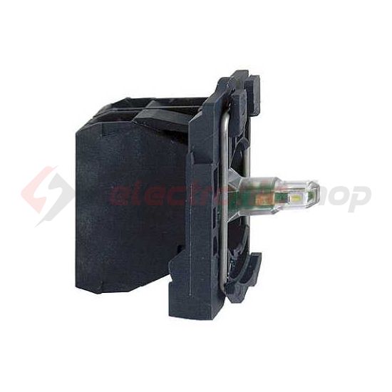 Világító nyomó blokk LED 230-240V/AC zöld-fényű előlapra csavaros Harmony XB5 Schneider - ZB5AW0M33