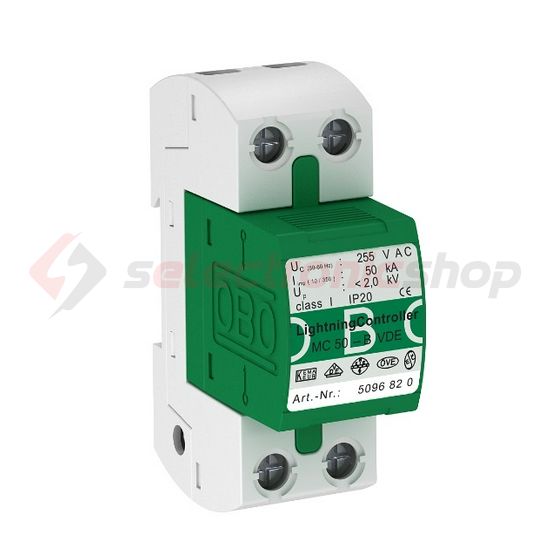 Villámáram-levezető 50kA-imp(10/350) 125kA 230V/AC 2kV 2M MC 50-B VDE OBO-BETTERMANN - 5096847