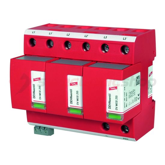 Villámáram-levezető kombi DEHNventil 3P T1+T2 TNC 230V/AC 6M 75kA-imp(10/350) DV M TNC 255 DEHN - 951300