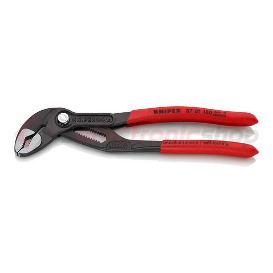 Vízpumpa fogó önzáró 61HRC 36mm kulcsnyílás piros 42mm-max. átfogás 16-poz. Cobra Hightech KNIPEX - 8701180