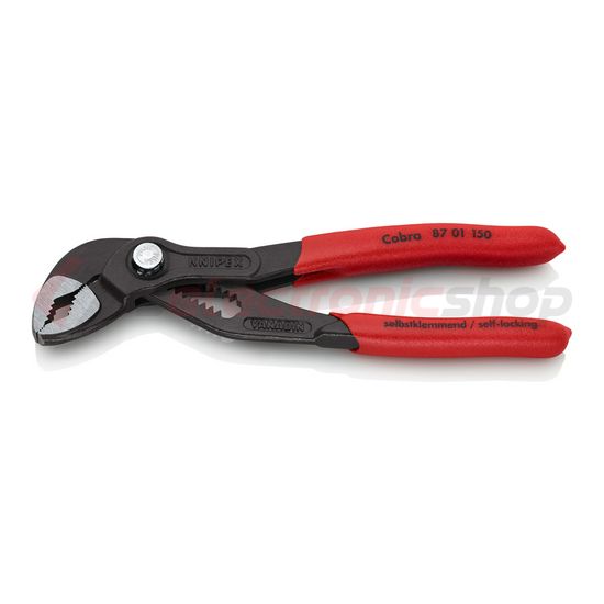 Vízpumpafogó önzáró 61HRC 30mm kulcsnyílás piros 36mm-max. átfogás 16-poz. Cobra Hightech KNIPEX - 8701150